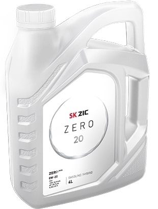 Масло моторное ZIC ZERO 20 0W-20 4л.