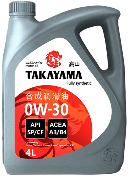 Масло моторное TAKAYAMA SAE 0W-30 API SP/CF, ACEA A3/B4 4л.