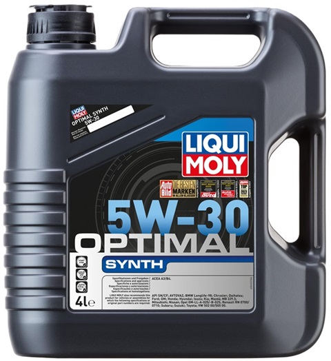 Масло моторное LIQUI MOLY НС-синтетическое моторное масло Optimal Synth 5W-30 39001 4л.