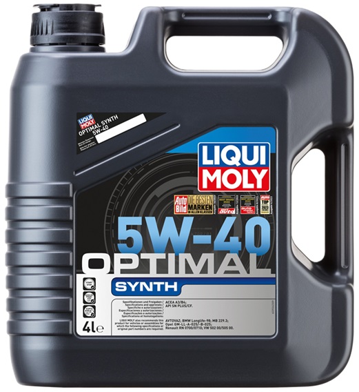 Масло моторное LIQUI MOLY НС-синтетическое моторное масло Optimal Synth 5W-40 3926 4л.
