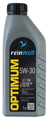 Масло моторное ReinWell 4943 5W-30 API SN, VW 504.00/507.00 1л.