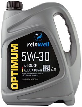 Масло моторное ReinWell 4974 5W-30 А3/В4 4л.