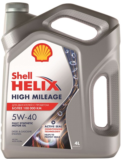 Масло моторное Shell Helix High Mileage 5W-40 4л.