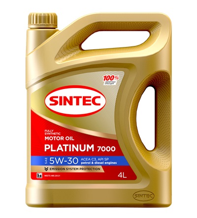 Масло моторное SINTEC Platinum 7000 5W30 API SP ACEA C2/C3 4л.
