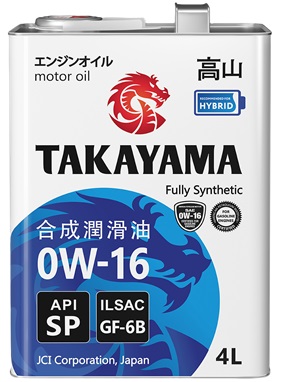 Масло моторное TAKAYAMA SAE 0W-16 ILSAC GF-6B API SP 4л.