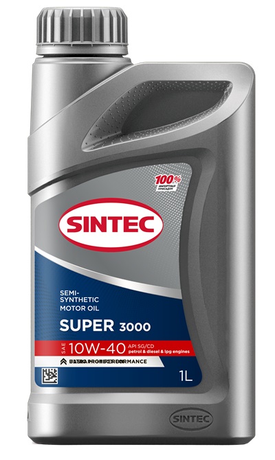 Масло моторное SINTEC Super 3000 10W40 API SG/CD 1л.