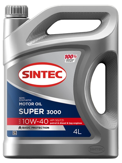 Масло моторное SINTEC Super 3000 10W40 API SG/CD 4л.