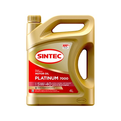 Масло моторное SINTEC Platinum 7000 5W40 API SN/CF ACEA A3/B4 4л.