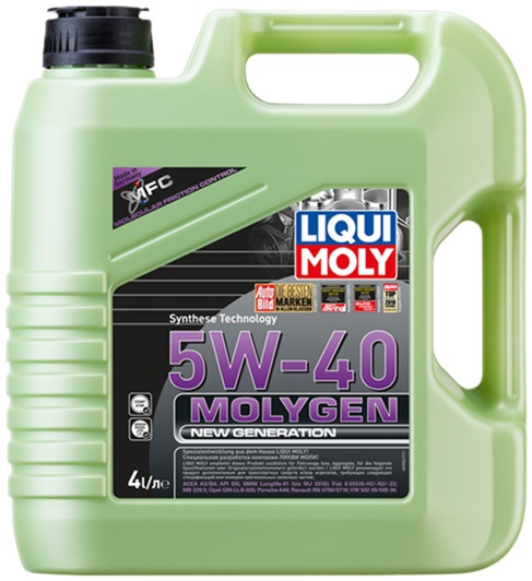 Масло моторное LIQUI MOLY НС-синтетическое моторное масло Molygen New Generation 5W-40 9054 4л.