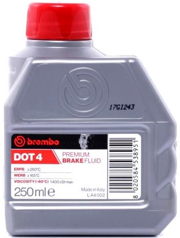 Жидкость тормозная BREMBO DOT-4 250мл.