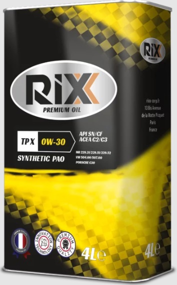 Масло моторное RIXX TP X SAE 0W-30 4л.